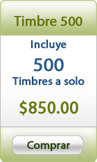 Nuestro plan 500 incluye 500 timbres por solo 850 pesos mas iva