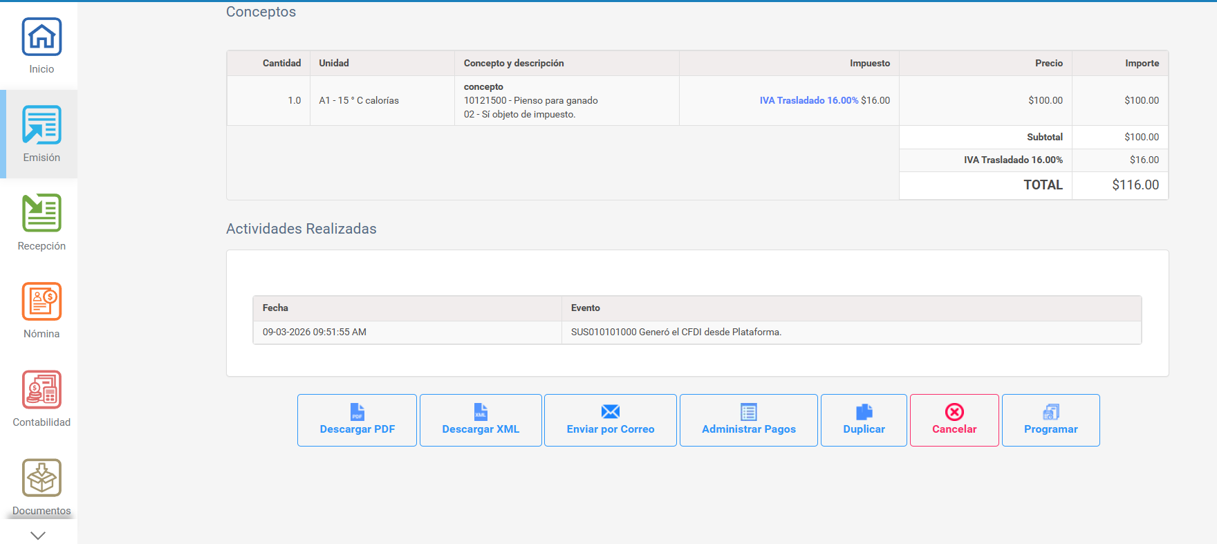 Funciones de facturas